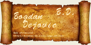 Bogdan Dejović vizit kartica
